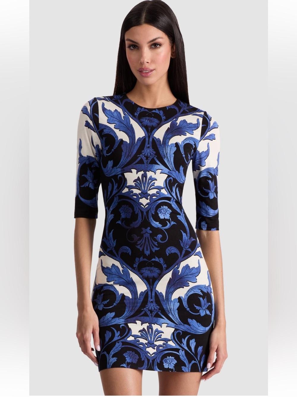Alice+Olivia Delora Tapestry Print Knit Minidress NWOT Size 14